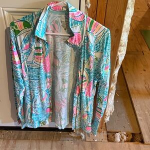 Lilly Pulitzer luxletic Sailboat Print zip up Jacket